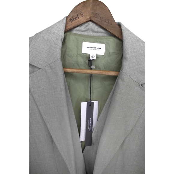 Who What Wear NWT Audrey Layered Blazer Stone Green XS - Picture 6 of 11